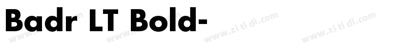 Badr LT Bold字体转换